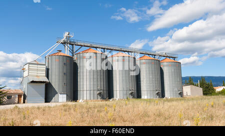 Processing Facility silo´s Stock Photo