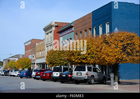 Main street of small town. Lebanon, Indiana Stock Photo - Alamy