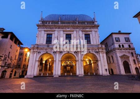 La Loggia (Town Hall) in Brescia Stock Photo