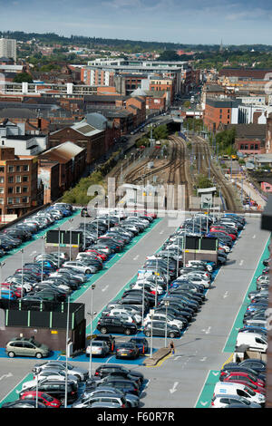 Multi-storey car park at Birmingham Snow Hill railway station UK Stock Photo
