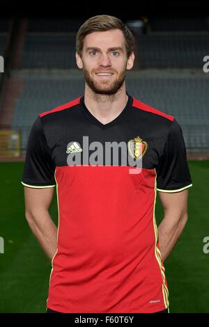 Brussels, Belgium. 10th Nov, 2015. The Belgium mens national football team in official photoshoot for newly introduced Adidas kit. Nicolas Lombaerts Credit:  Action Plus Sports/Alamy Live News Stock Photo