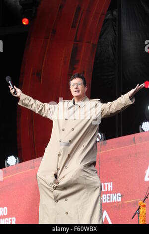 2015 GLOBAL CITIZEN FESTIVAL IN CENTRAL PARK  Featuring: Stephen Colbert Where: New York, New York, United States When: 27 Sep 2015 Stock Photo