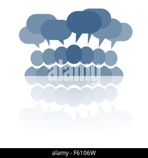 Community Concept. People talking on white background. Stock Vector
