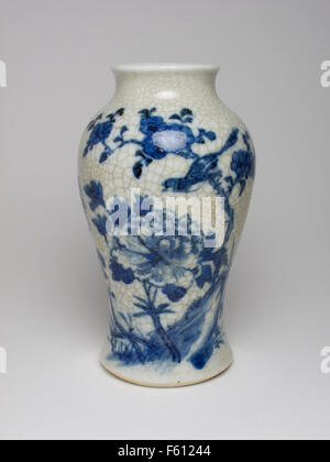 Antique Chinese blue and white porcelain vase Stock Photo