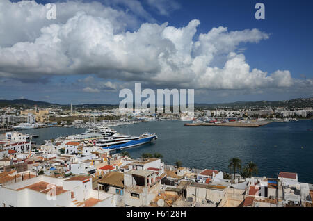Eivissa harbour and marina, Ibiza Spain Stock Photo