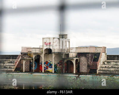 Derelict Grange Lido in Grange-over-Sands Cumbria UK Stock Photo