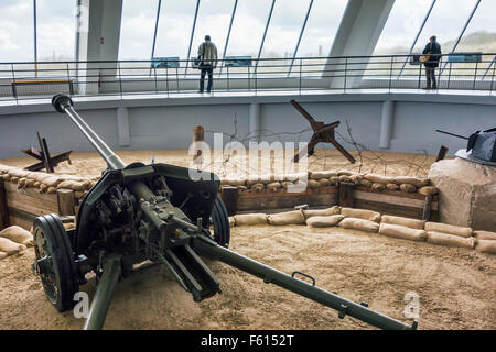 German Pak 40 75 mm anti-tank gun in the Musée du Débarquement Utah Beach, World War Two museum, Sainte-Marie-du-Mont, Normandy Stock Photo