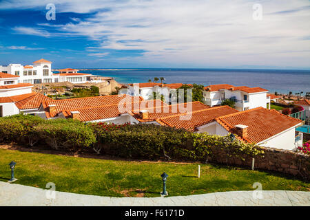 The Mercure Sol Dahab hotel on the Red Sea coast in Egypt. Stock Photo