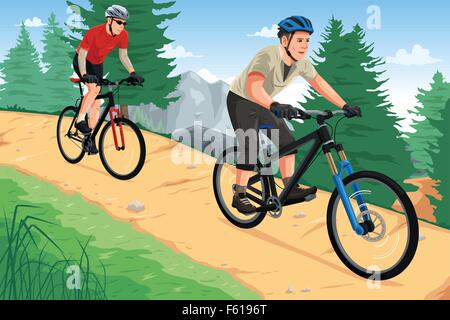 Bikers on the road. Vector illustration Stock Vector Image & Art - Alamy