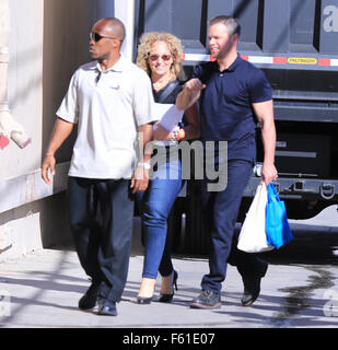 Matt Damon arrives at Universal Studios Hollywood to appear on 'Jimmy Kimmel Live!'  Featuring: Matt Damon Where: Los Angeles, California, United States When: 28 Sep 2015 Stock Photo