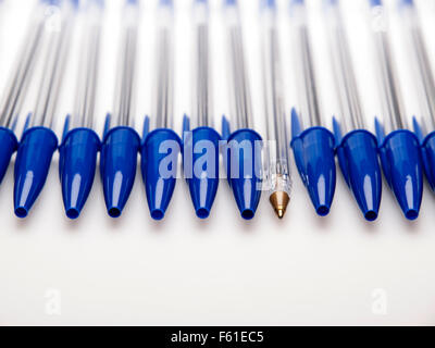 Bic Crystal Blue pens Stock Photo