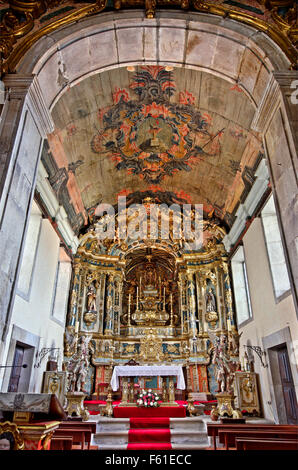 Inside the parrochial church of Provesende village, in Alto Douro wine region (Unesco World Heritage site), Porto e Norte, Portugal Stock Photo