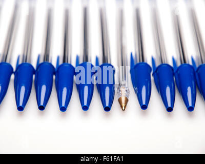 Bic Crystal Blue pens Stock Photo