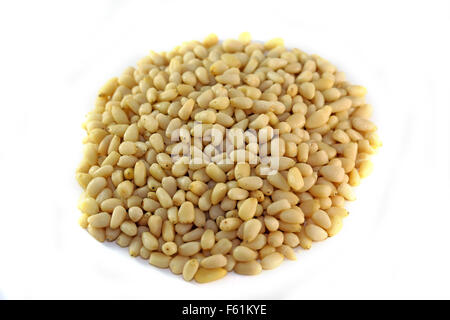 Pine nuts from pine trees photographed close up Stock Photo