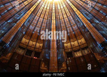 Tonhalle, Düsseldorf, Germany. 10 November 2015. The Big Chris Barber Band performing at the Tonhalle. The stunning ceiling inside the concert hall. Credit:  Ashley Greb/Alamy Live News Stock Photo