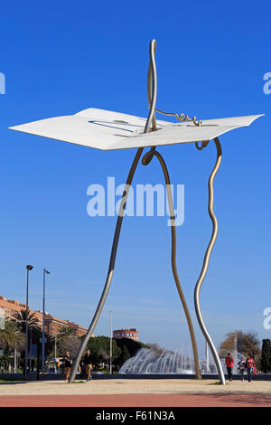 David i Goliat sculpture by Antoni Llena, Ciutat Vella District, Barcelona, Catalonia, Spain, Europe Stock Photo