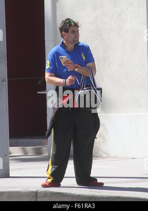 Jason Davis lights up a cigarette as he goes shopping in Beverly Hills  Featuring: Jason Davis Where: Los Angeles, California, United States When: 29 Sep 2015 Stock Photo