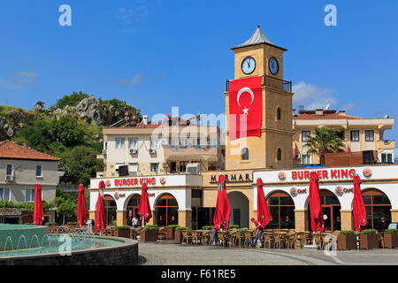 Clock Tower in Youth Square, Marmaris, Mugla Province, Turkey Stock Photo