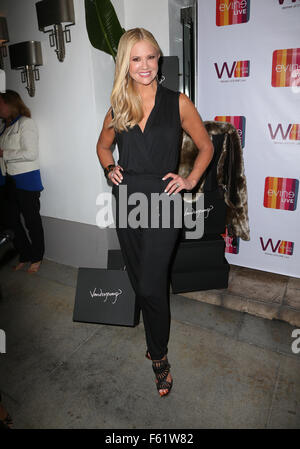 EVINE Live celebration at Villa Blanca  Featuring: Nancy O’Dell Where: Beverly Hills, California, United States When: 29 Sep 2015 Stock Photo