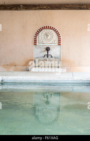 A tap and drinking water fountain in the town of Sacy, Champagne France Stock Photo