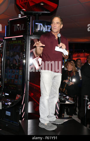 IGT, Warner Bros and TMZ's Harvey Levin unveils TMZ Video Slots at Global Gaming Expo at Sands Convention Center  Featuring: Harvey Levin Where: Las Vegas, Nevada, United States When: 30 Sep 2015 Stock Photo