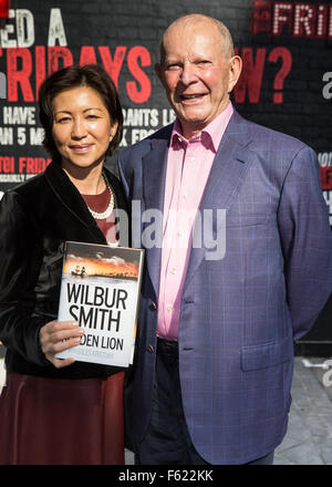 Wilbur Smith pictured at Global House with his new book 'Golden Lion'  Featuring: Wilbur Smith Where: London, United Kingdom When: 01 Oct 2015 Stock Photo