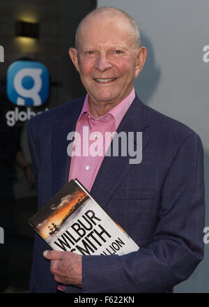 Wilbur Smith pictured at Global House with his new book 'Golden Lion'  Featuring: Wilbur Smith Where: London, United Kingdom When: 01 Oct 2015 Stock Photo