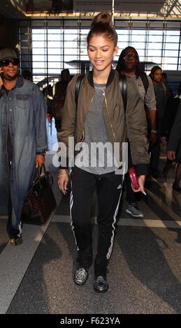 Zendaya arrives at Los Angeles International Airport Featuring: Zendaya  Where: Los Angeles, Stock Photo, Picture And Rights Managed Image. Pic.  WEN-WENN23819949