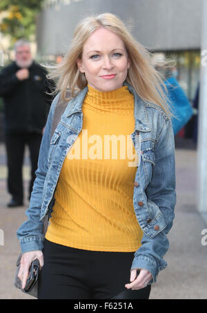 Michelle Hardwick outside ITV Studios  Featuring: Michelle Hardwick Where: London, United Kingdom When: 02 Oct 2015 Stock Photo