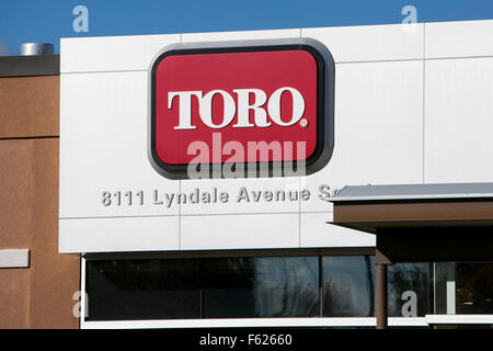 A logo sign outside of the headquarters of The Toro Company in Bloomington, Minnesota on October 24, 2015. Stock Photo