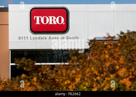 A logo sign outside of the headquarters of The Toro Company in Bloomington, Minnesota on October 24, 2015. Stock Photo