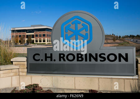 A logo sign outside of the headquarters of C.H. Robinson in Eden Prairie, Minnesota on October 24, 2015. Stock Photo