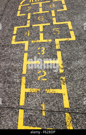 hopscotch hop skip jump game floor street urban traditional numbers ...