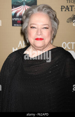 Premiere screening of FX's 'American Horror Story: Hotel' at Regal Cinemas L.A. Live - Arrivals  Featuring: Kathy Bates Where: Los Angeles, California, United States When: 03 Oct 2015 Stock Photo