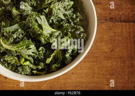 Chopped, fresh kale leaves Stock Photo