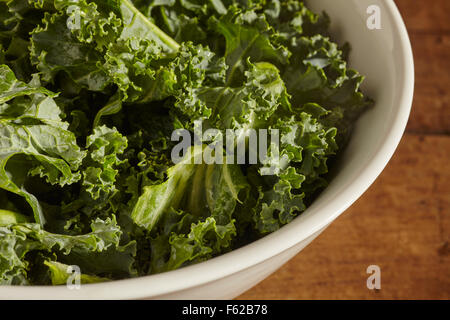 Chopped, fresh kale leaves Stock Photo
