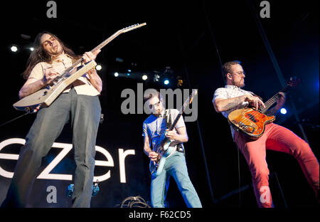 Weezer performing at the 'Life Is Beautiful' Festival in Downtown Las Vegas, Nevada Stock Photo