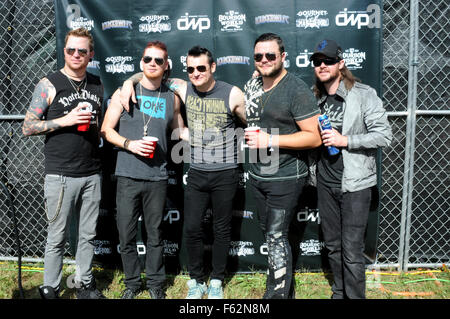 Louder Than Life Music, Whiskey, Gourmet Man Food Festival 2015 at Champions Park - Day 2  Featuring: Hinder Where: Louisville, Kentucky, United States When: 04 Oct 2015 Stock Photo
