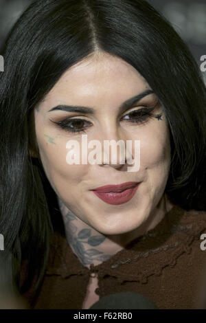 Tattoo artist Kat Von D presents her new makeup line for Sephora at