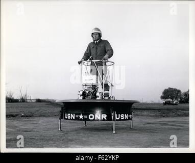 Pilot Phil Johnston flying the Hiller VZ-1 Flying Platform at the ...