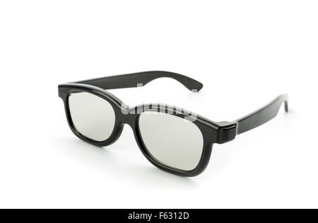Black eye glasses isolated on white background Stock Photo