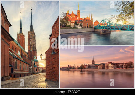 Wroclaw Tumski Island Church Stock Photo