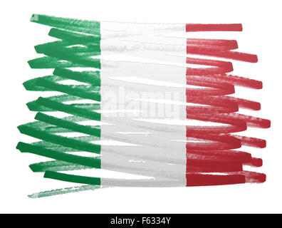 Flag illustration made with pen - Italy Stock Photo