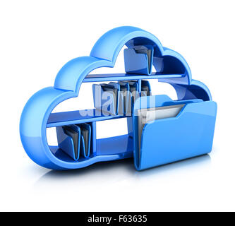 Abstract cloud storage (done in 3d) Stock Photo