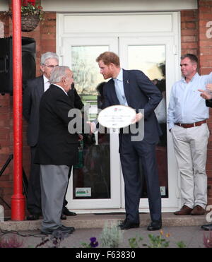 Prince Harry visits Paignton Rugby Club in support of the RFU's World Cup legacy programmes  Featuring: Prince Harry Where: Paignton, United Kingdom When: 07 Oct 2015 Stock Photo