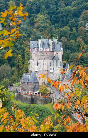 Burg Eltz castle in autumn, Germany Stock Photo
