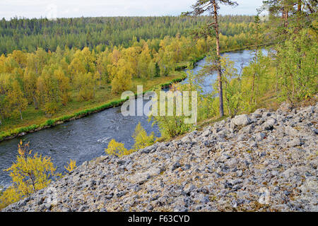 Nuortti River, Urho Kekkonen National Park, Lapland. Stock Photo