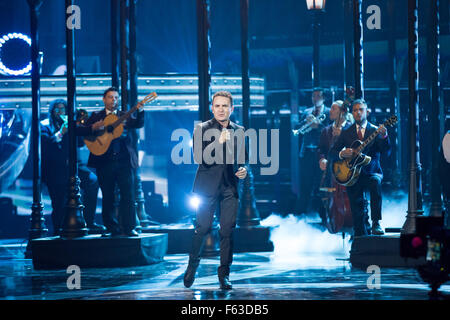 Celebrities perform onstage at the Latin American Music Awards at the Dolby Theatre  Featuring: Fonseca Where: Los Angeles, California, United States When: 09 Oct 2015 Stock Photo