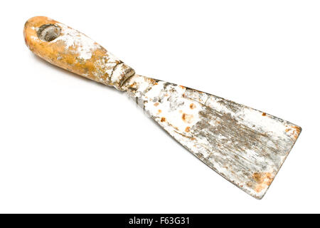 Rusty Scraper Dirty scraper on white Stock Photo - Alamy