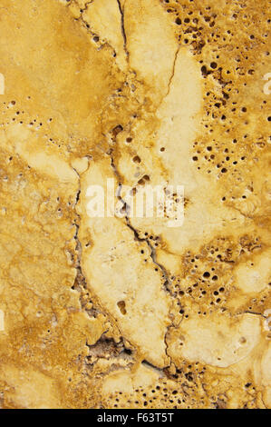 Close up of orange coloured marble stone tile. Stock Photo